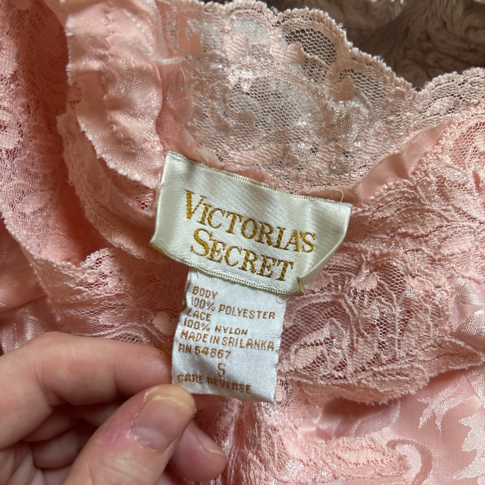 Vintage VS Blush Lace Slip Dress - Picture 4 of 7